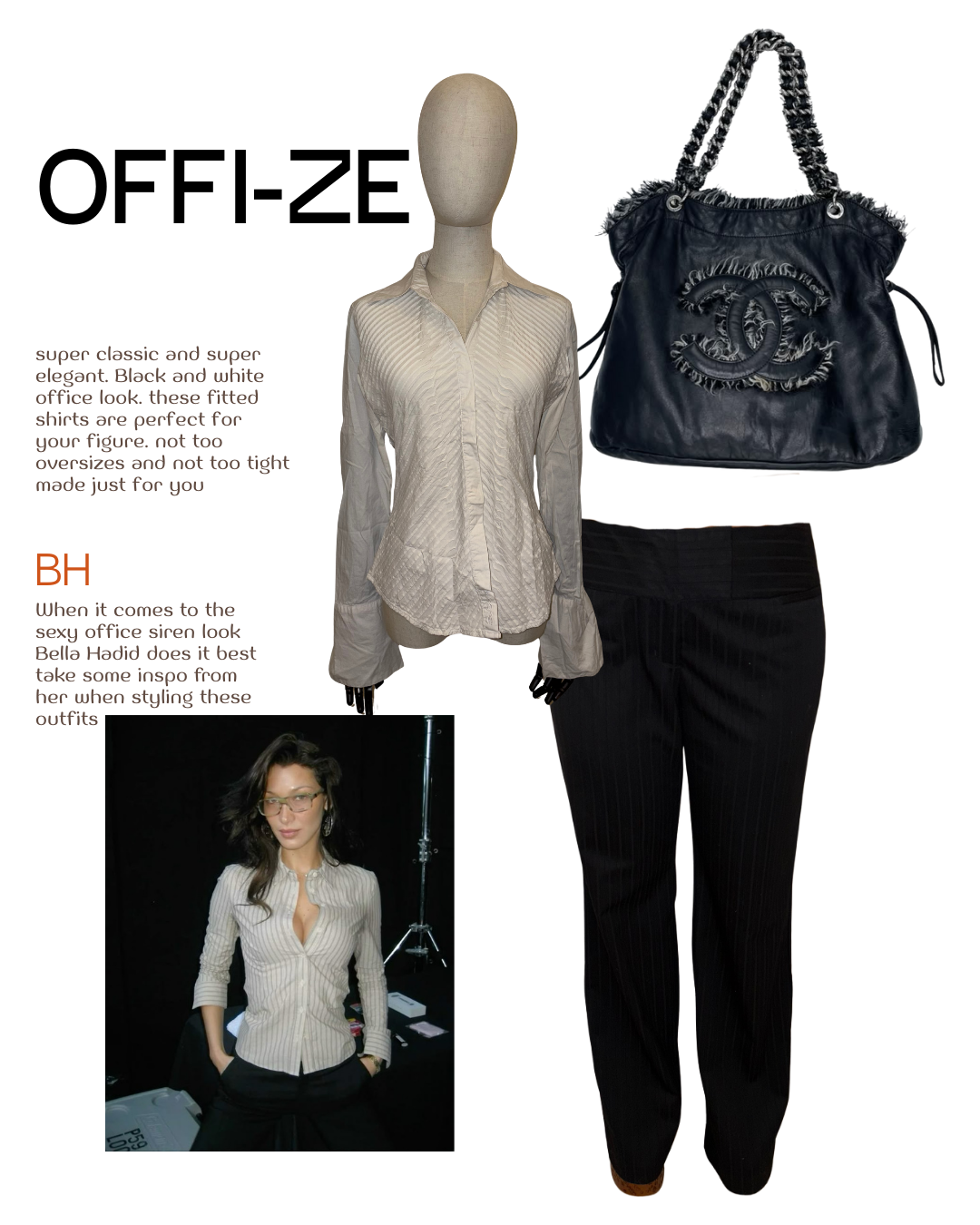 Straight Trousers Black low waist pants