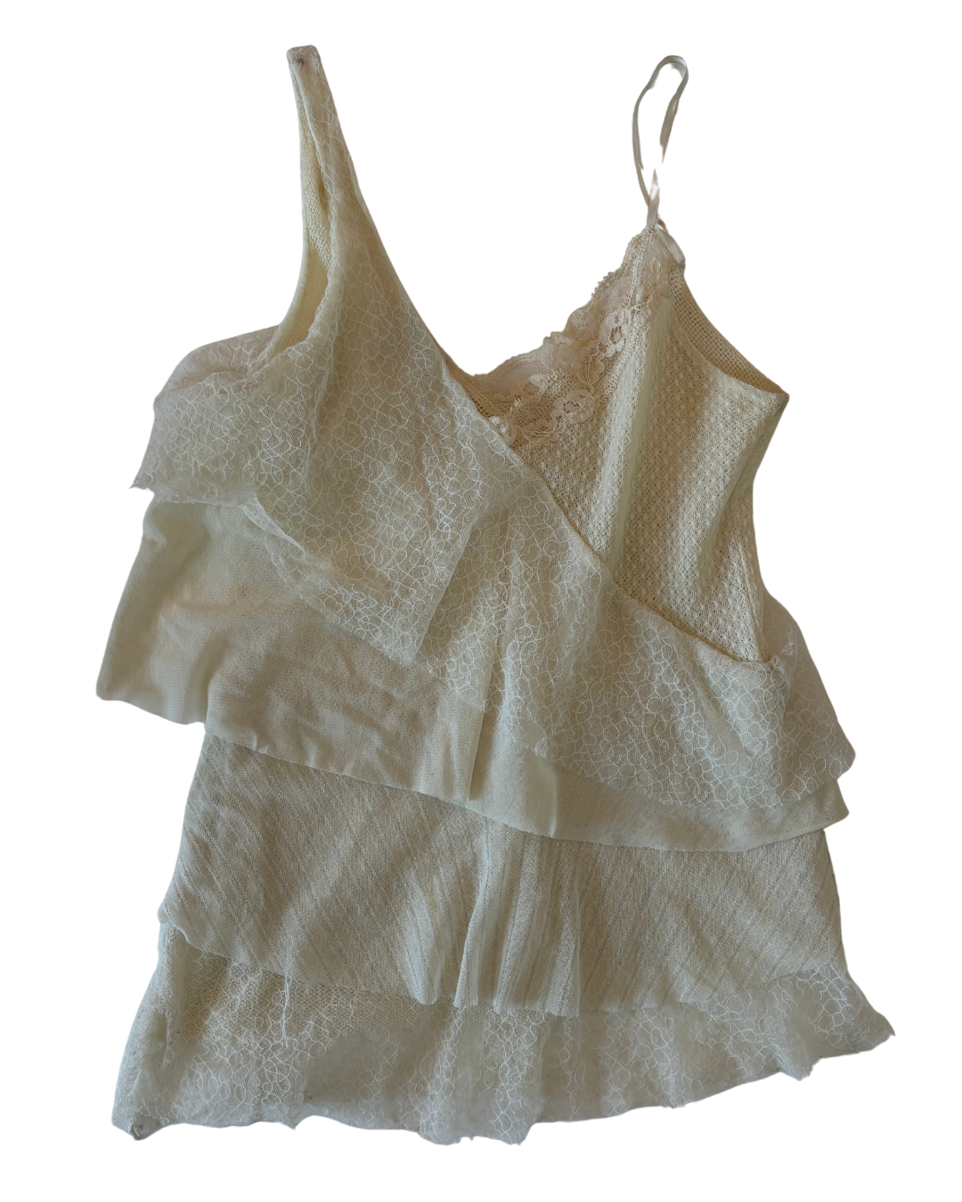 KOOKAI off-white ruffled top