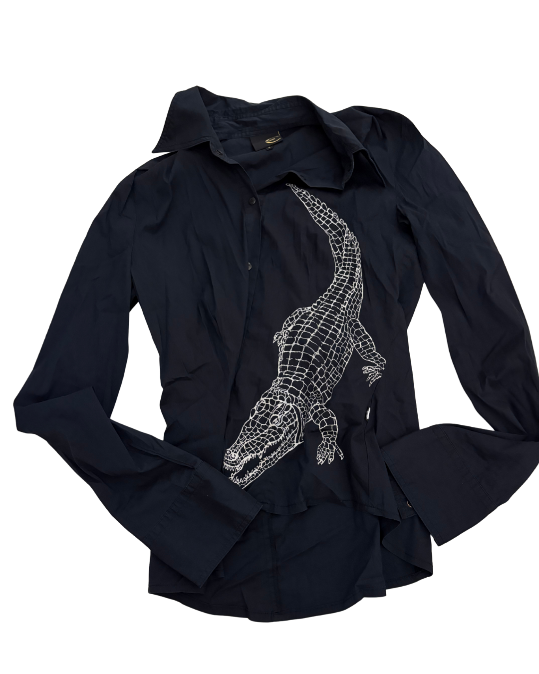Cavalli black button up top