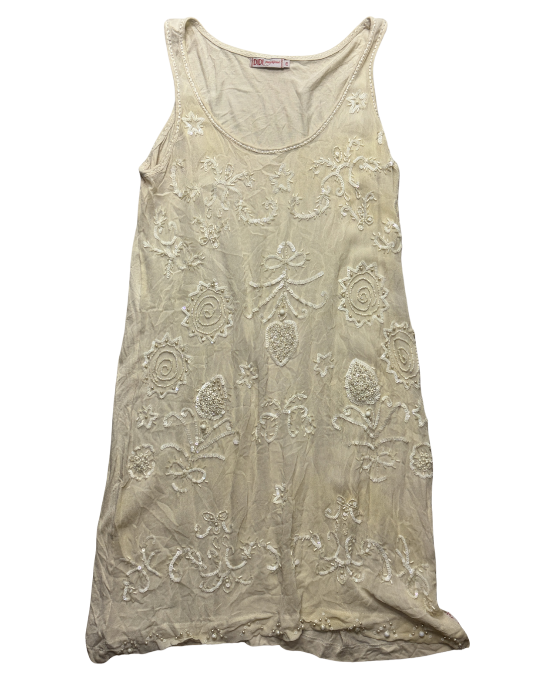 off-White Boho Beaded dress