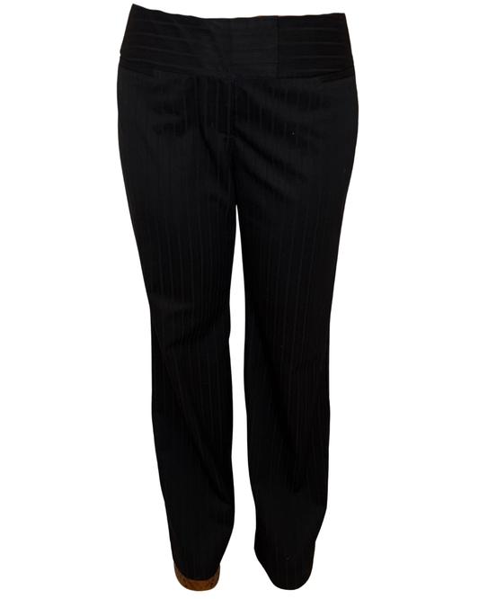 Straight Trousers Black low waist pants