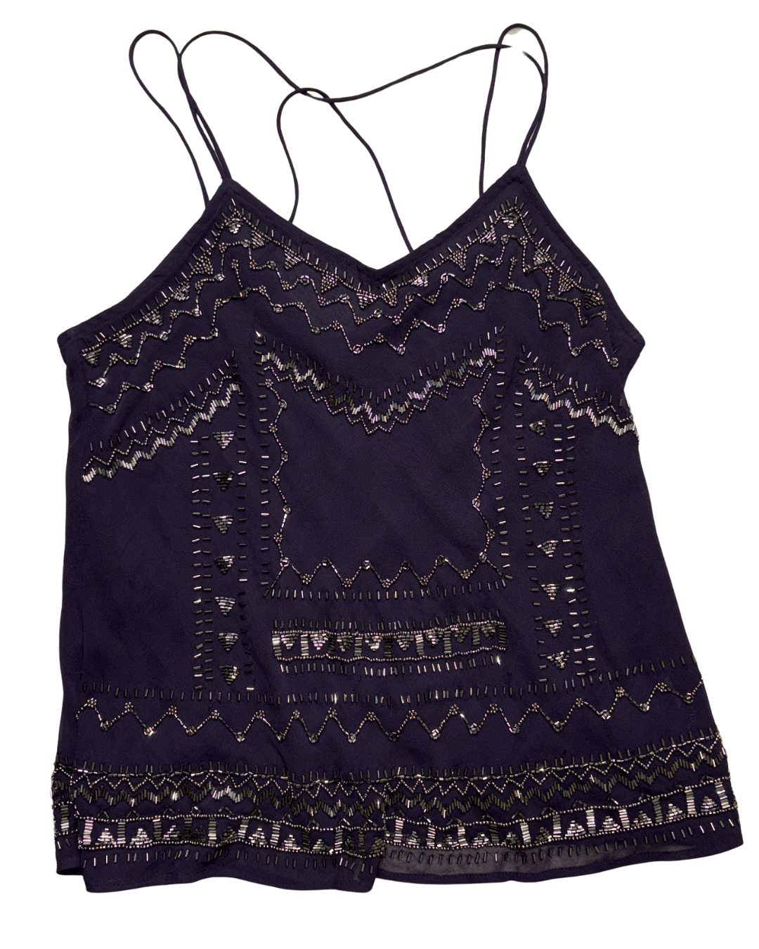 Beaded Dark purple top