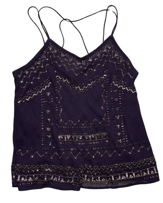 Beaded Dark purple top
