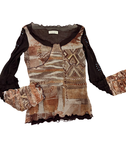 Pattern Long Sleeve top