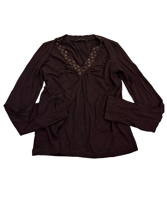 Rocco Barocco Brown Long sleeve Top