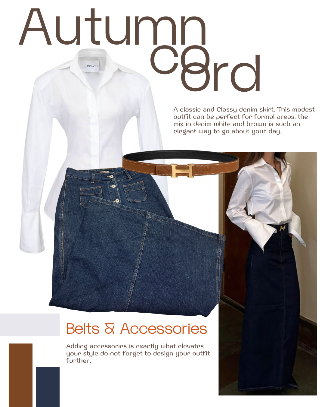 Long Denim Skirt