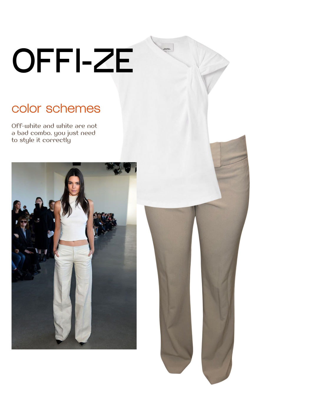 White low waist tailored pants