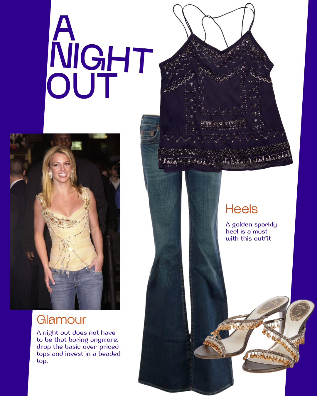 Beaded Dark purple top