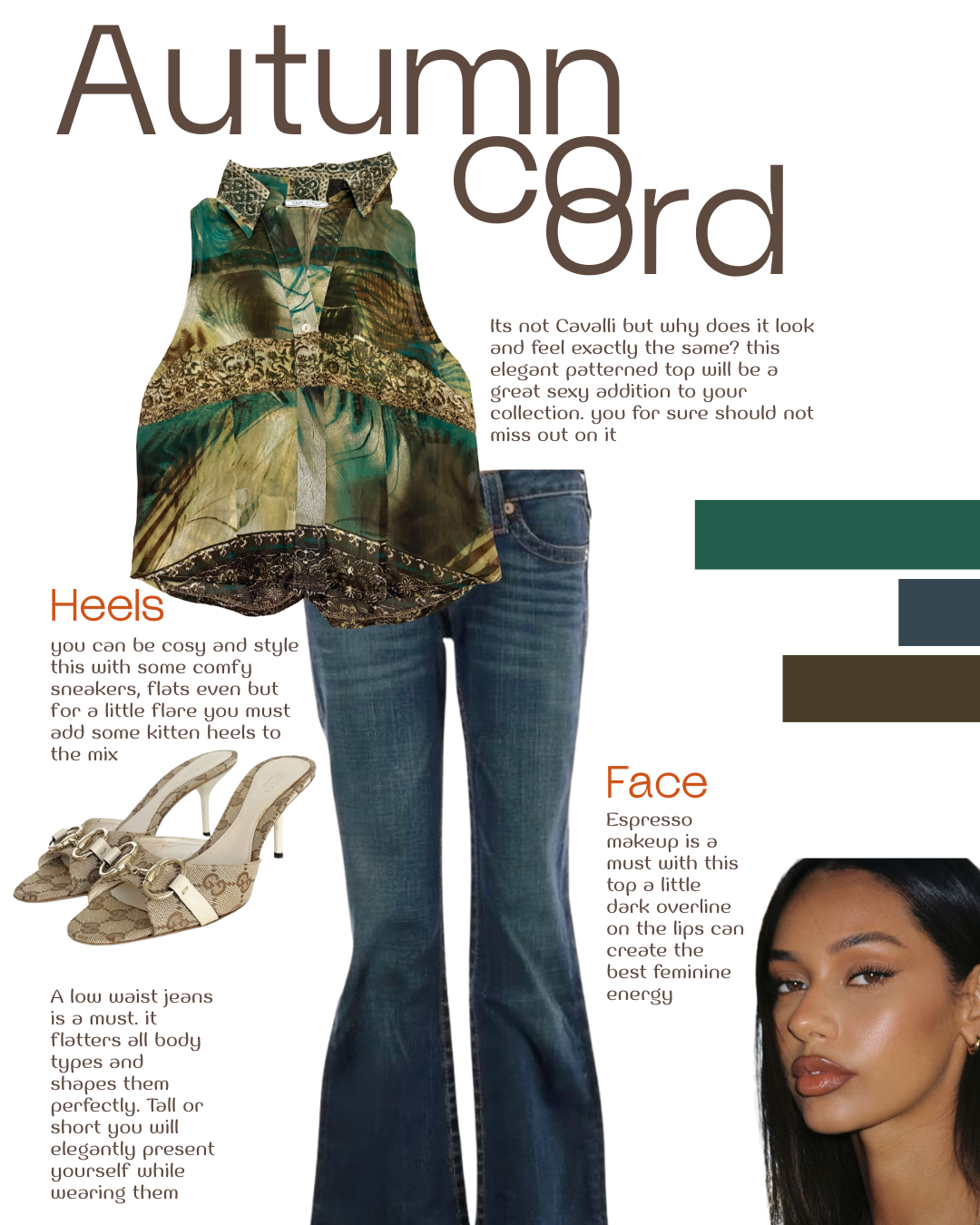 Sleeveless Button up Top with earthy tones