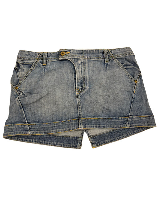 Mini denim skirt